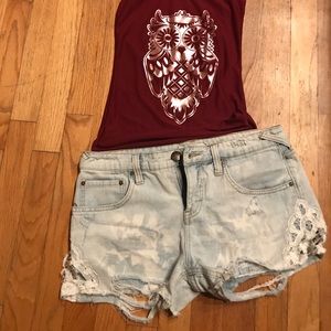 ☀️Free People Distressed Shorts